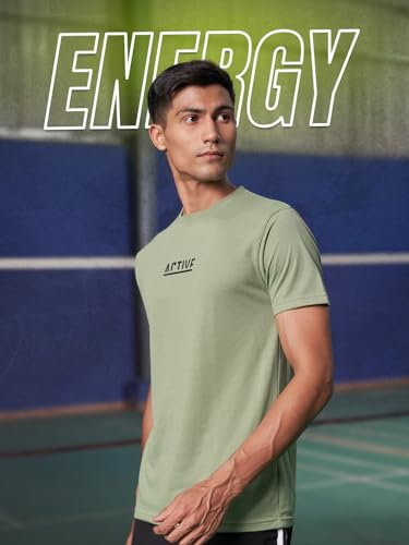 FitMonkey Sports Crew Neck Stretchable
