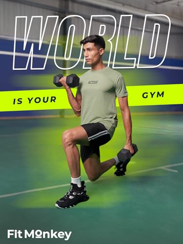 FitMonkey Sports Crew Neck Stretchable