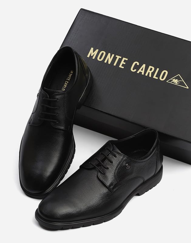 Monte Carlo Men's Leather Mild Derby Shoes - Image 2