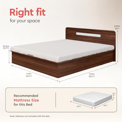 Interio by Godrej Juno Queen Size Wooden Bed with Box Storage - Image 3