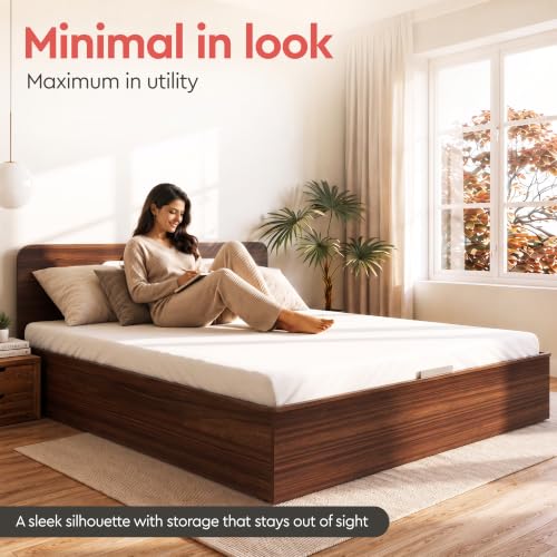 Interio by Godrej Juno Queen Size Wooden Bed with Box Storage - Image 4