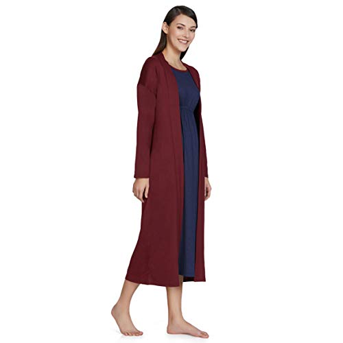 Amante Women's Cotton Blend Full Sleeves Sleep Robe - Image 2