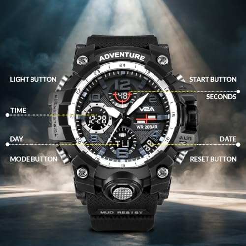V2A Military Green Chronograph Analogue