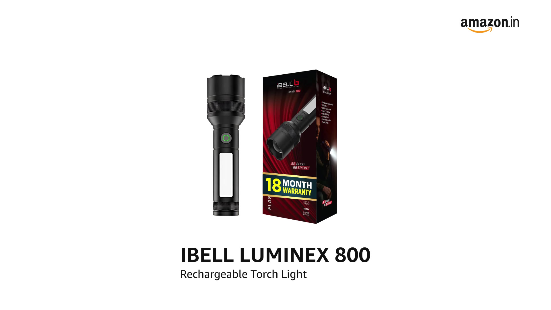 IBELL LUMINEX 800 Rechargeable Torch