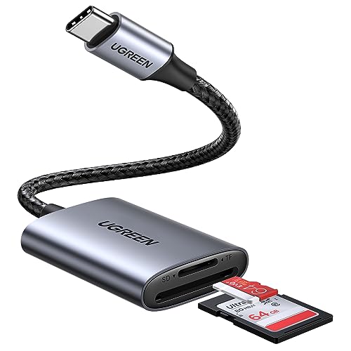 UGREEN USB C SD Card Reader Aluminium with Dual-Slot for Micro SD/SD