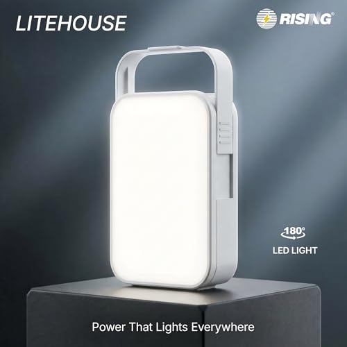 RISING LITEHOUSE Rechargeable Emergency Light, 12W LED Power, 4000mAh - Image 3