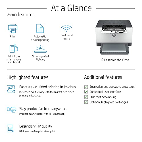 HP LaserJet M208dw Printer, Wireless