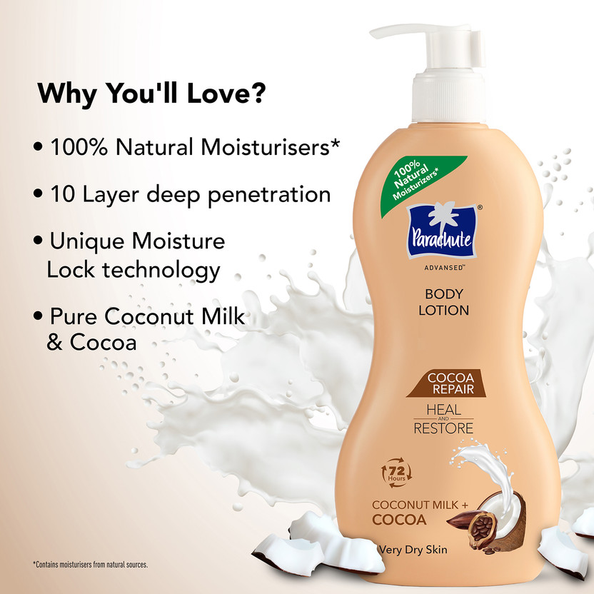 Parachute Advansed Cocoa Repair Body Lotion , Intense Moisture, 4 - Image 5