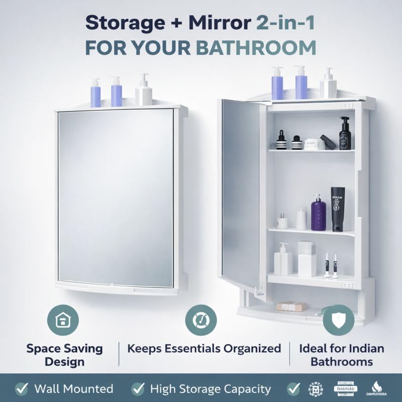 FullStar Wall Mounted Bathroom Mirror