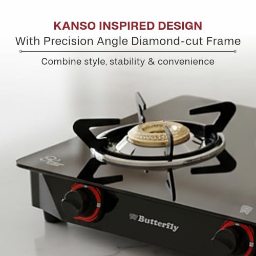 Butterfly Smart 3 Burner Glass Top Gas Stove with Manual Ignition - Image 6