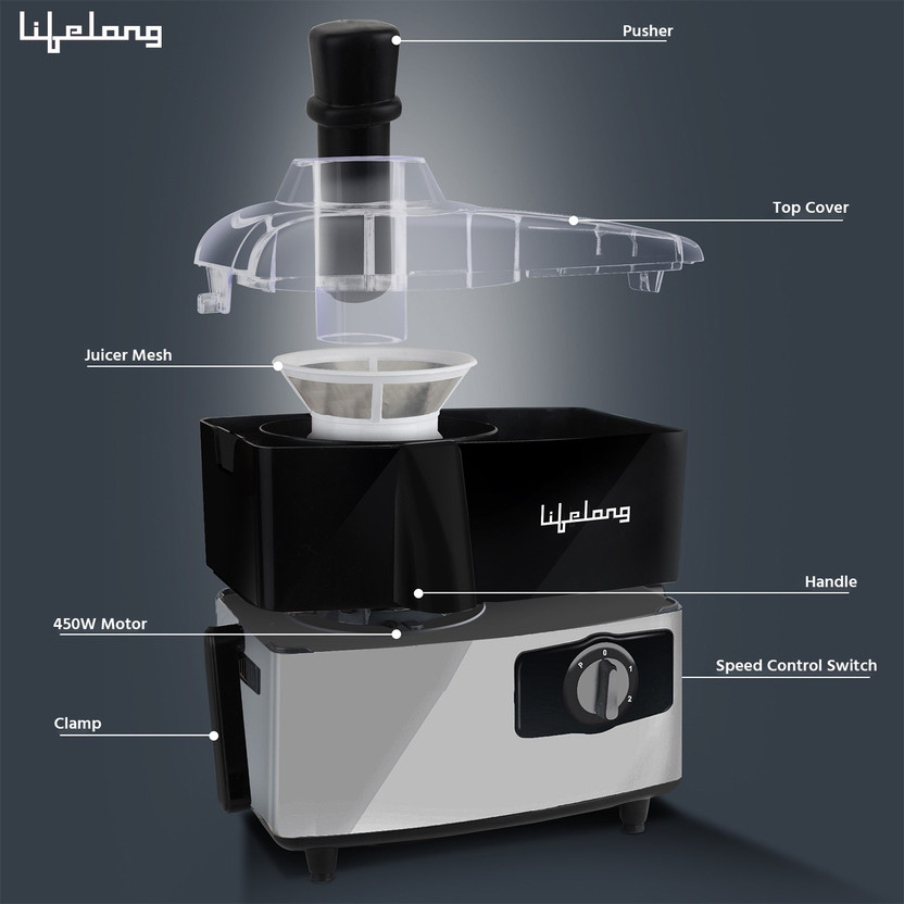 Lifelong Aspire 500 W Mixer Grinder (LLJMG07 | 2 Jars | Black) - Image 2