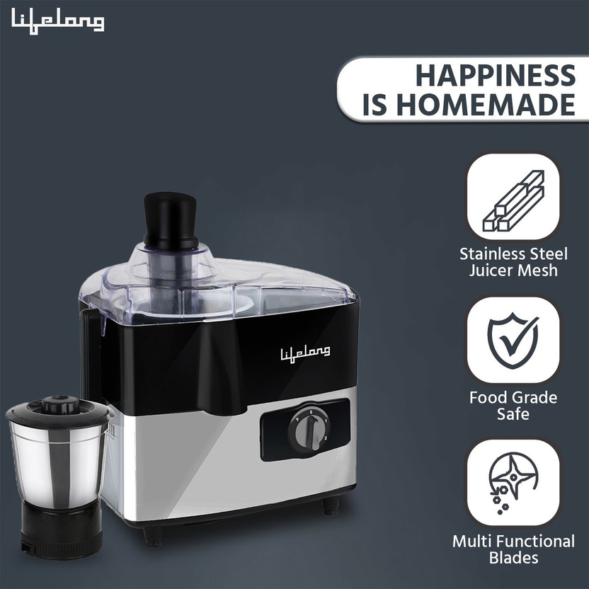 Lifelong Aspire 500 W Mixer Grinder (LLJMG07 | 2 Jars | Black) - Image 4