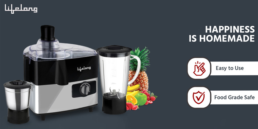 Lifelong Aspire 500 W Mixer Grinder (LLJMG07 | 2 Jars | Black) - Image 9