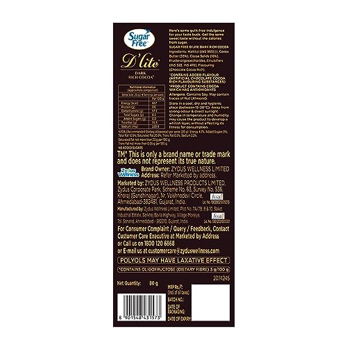 Sugar Free D'lite Rich Cocoa