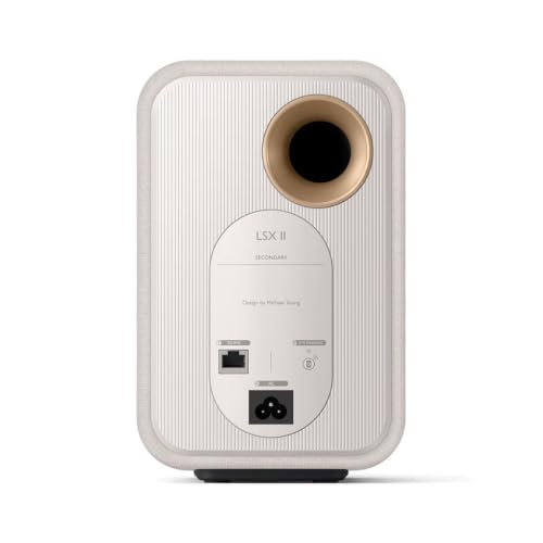KEF LSX II Active Bookshelf Speakers - Cotton White (Pair) - Image 4
