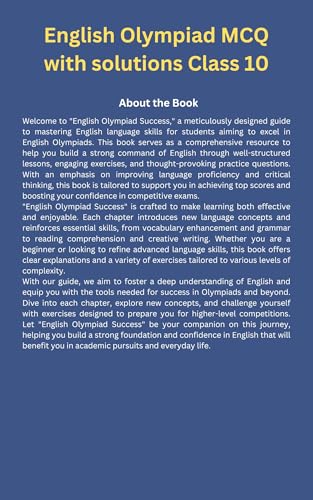 English Olympiad MCQ with solutions