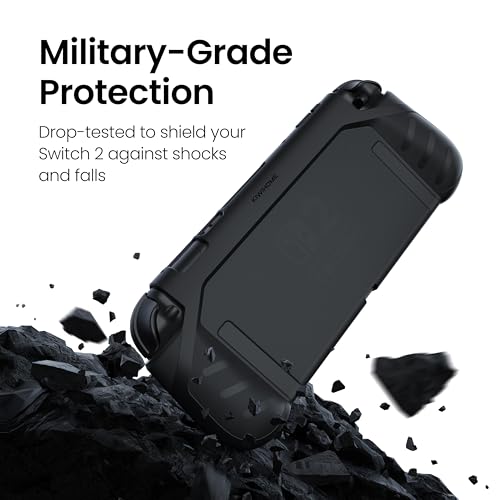 KIWIHOME P2 Dockable Case for Switch 2 2025, Non-Slip Ergonomic Grip - Image 3