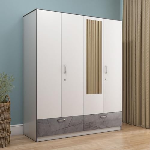 Nilkamal Marbito 4-Door Wooden Wardrobe