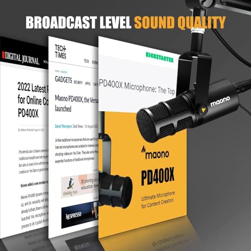 MAONO Dynamic Microphone, USB/XLR Podcast