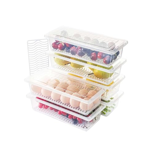 Sulfar Fridge Space Saver Fridge Organizer Slide Storage Racks Shelf (6 pcs)
