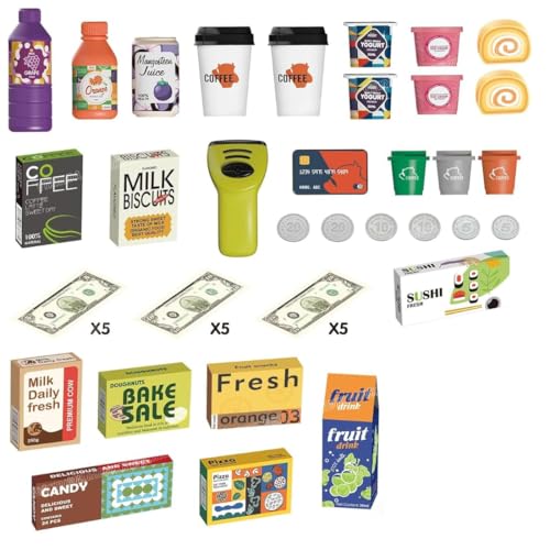 46-Piece Pretend Play Cash Register
