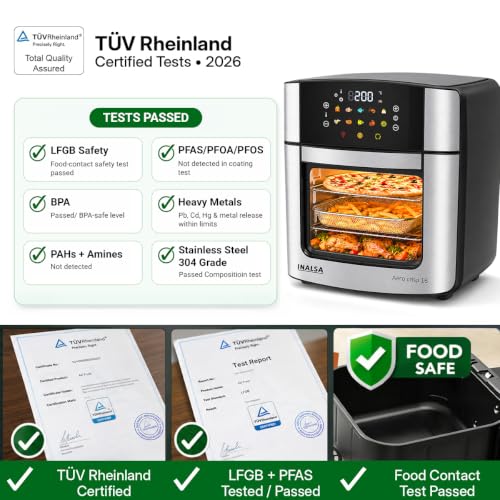 INALSA Air Fryer Oven|16L, 1800W|Stainless