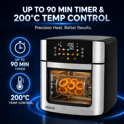 INALSA Air Fryer Oven|16L, 1800W|Stainless