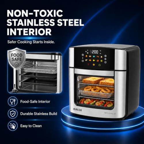 INALSA Air Fryer Oven|16L, 1800W|Stainless