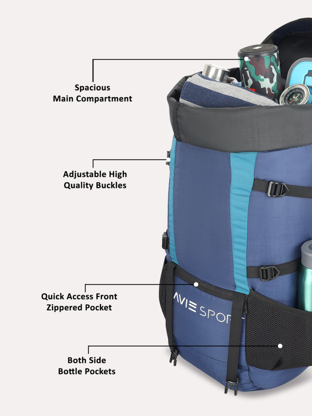 Lavie Sport Large 48 L Backpack Rover Rucksack Backpack (Blue) - Image 5