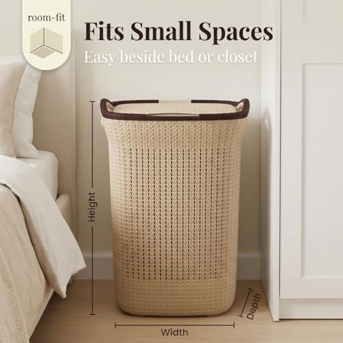 PrettyKrafts 60L Plastic Laundry Basket