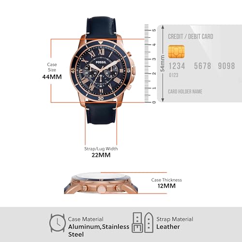 Fossil Analog Blue Dial Men's Watch - Image 4