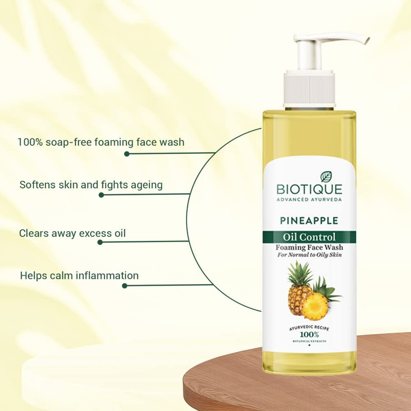 BIOTIQUE Pineapple Oil Control Foaming Excess Oil Removal Evens S - Image 4