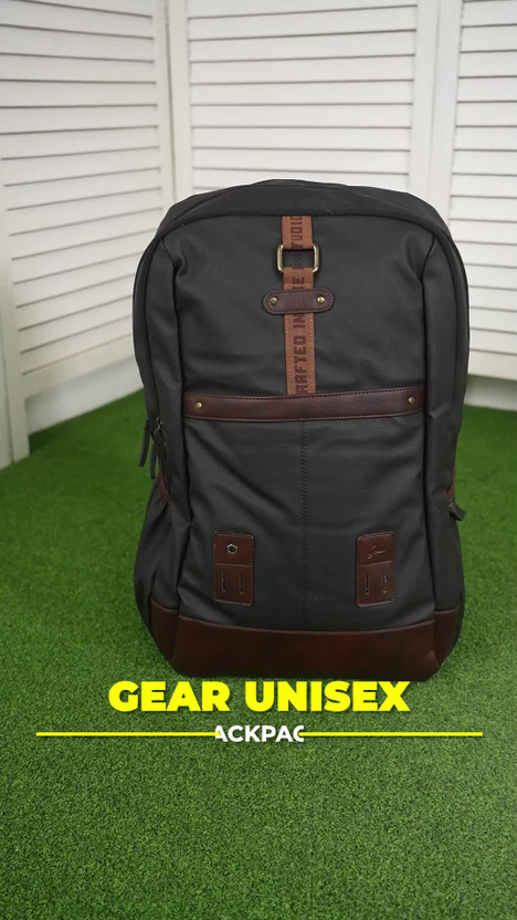 Gear Large 31 L Laptop Backpack Classic Anti Theft Faux Leather ( - Image 2
