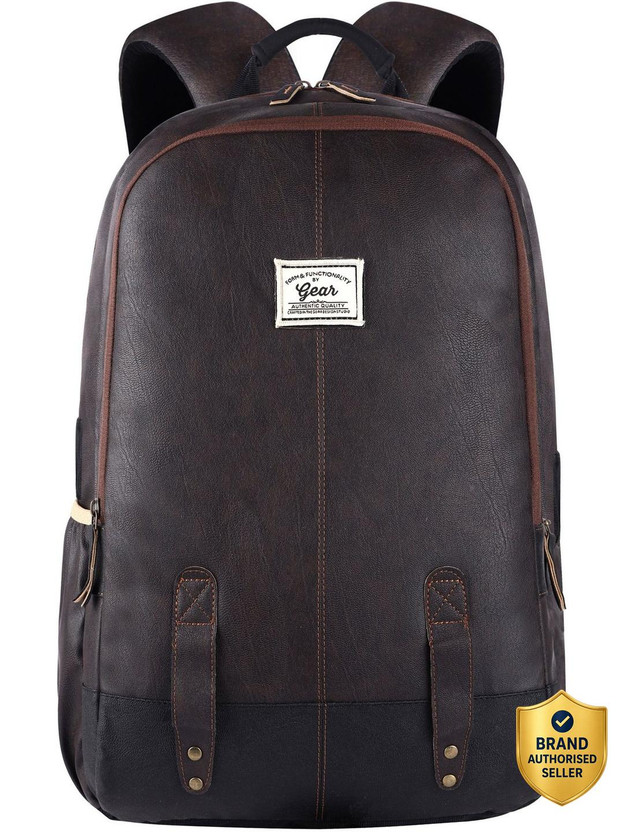 Gear Large 31 L Laptop Backpack Classic Anti Theft Faux Leather ( - Image 10