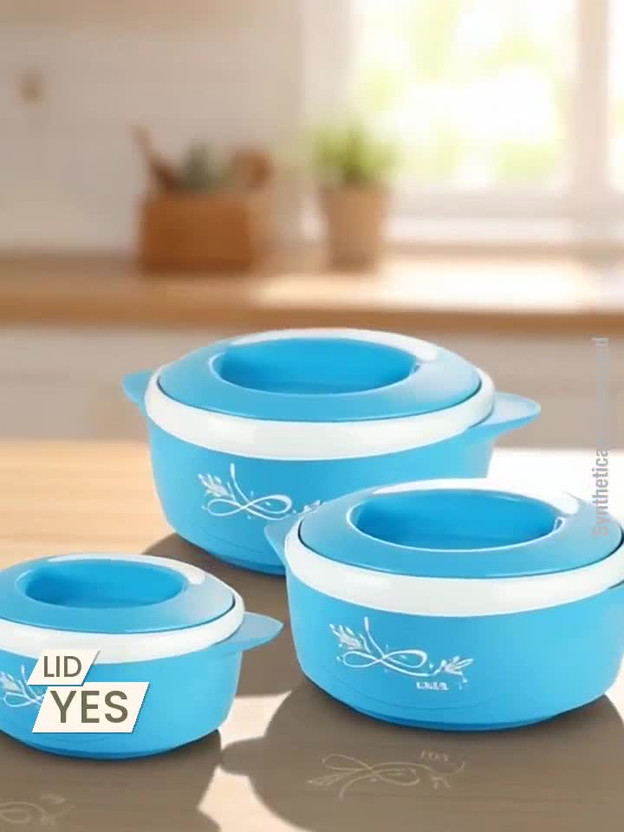cello Sapphire Pack of 3 Thermoware Casserole Set (500 ml, 1000 m - Image 2