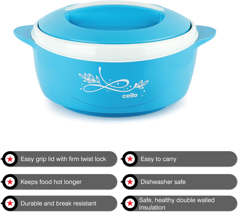 cello Sapphire Pack of 3 Thermoware Casserole Set (500 ml, 1000 m - Image 4