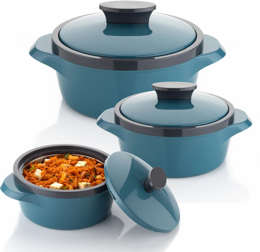 cello Sapphire Pack of 3 Thermoware Casserole Set (500 ml, 1000 m - Image 7