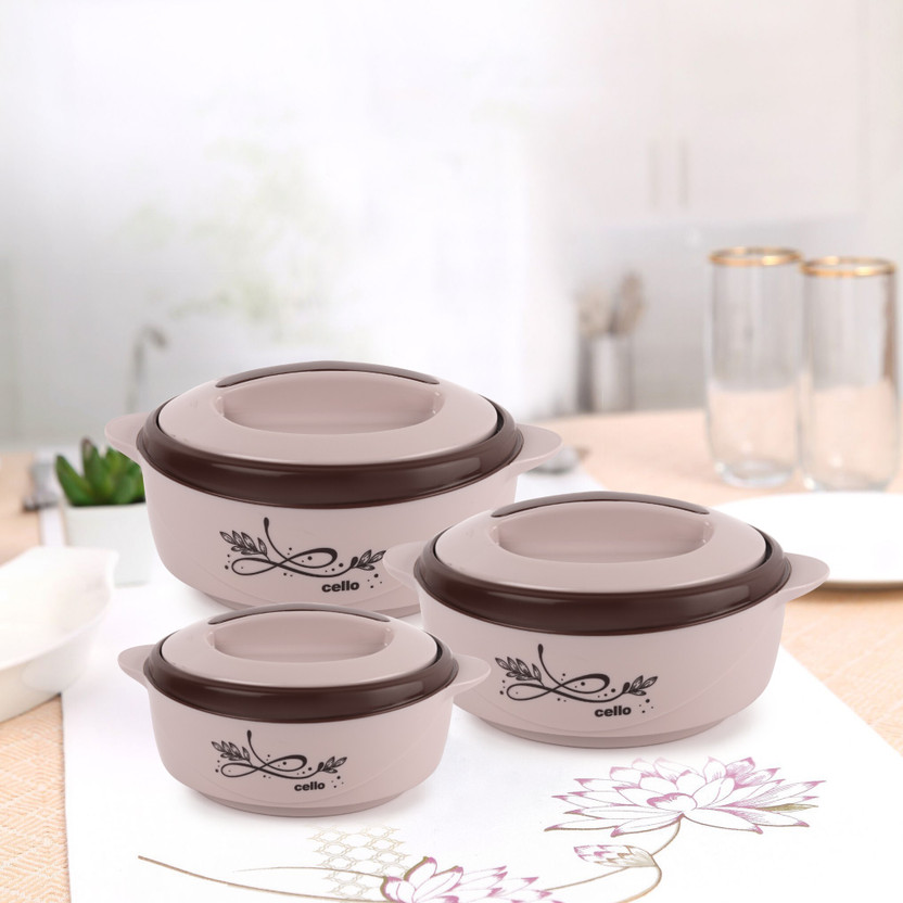 cello Sapphire Pack of 3 Thermoware Casserole Set (500 ml, 1000 m - Image 9