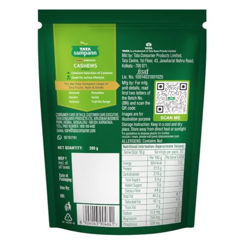 Tata Sampann Pure Cashews Whole