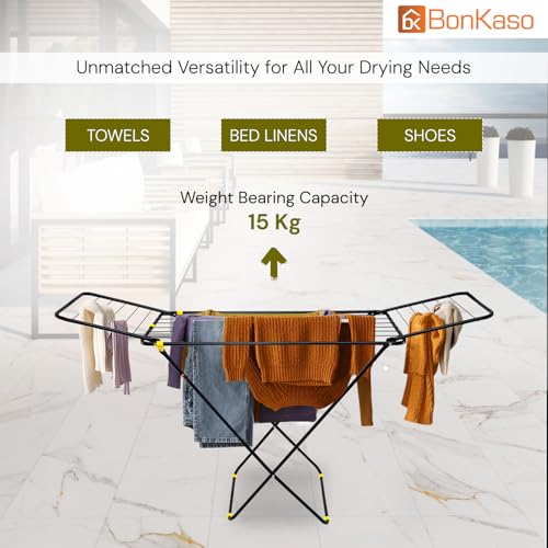 BonKaso Foldable Cloth Drying Stand