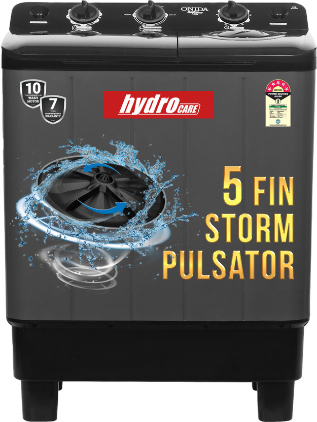 ONIDA 7 kg 5 Star With Five-Fin Storm Pulsator Semi Automatic Top...more