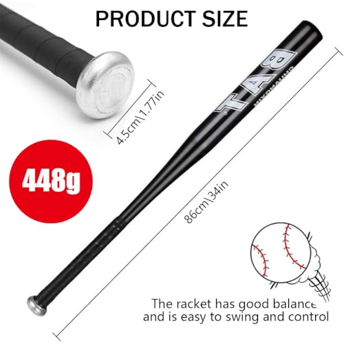 Optifit Baseball Bat, Alloy Steel, 34 Inch, Lightweight - Image 3