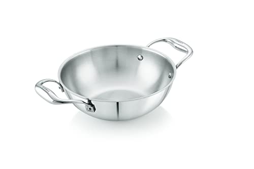 Tosaa Livmax Tri-ply Kadhai with Glass Lid 20 cm - Image 3