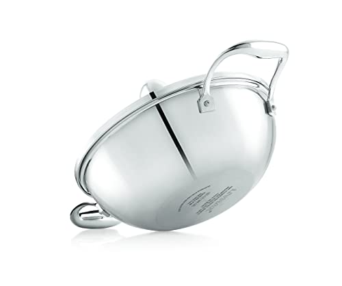 Tosaa Livmax Tri-ply Kadhai with Glass Lid 20 cm - Image 4