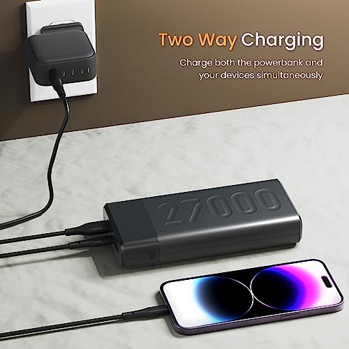 Ambrane 27000mAh Powerbank, 20W Fast