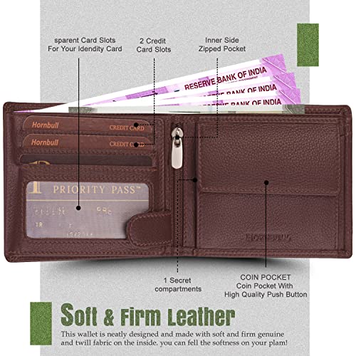 HORNBULL Denial Brown Leather Wallet