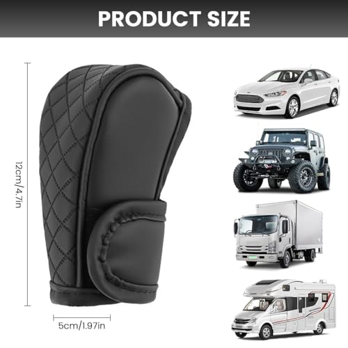 STHIRA® Gear Knob Sleeve Compatible with Cars 12 * 9 * 5cm Black - Image 3
