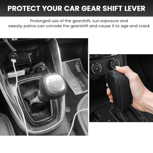 STHIRA® Gear Knob Sleeve Compatible with Cars 12 * 9 * 5cm Black - Image 4