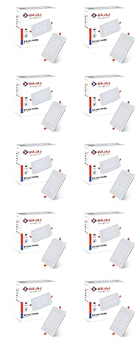 Bajaj IVORA LED Panel 9W NDL Natual Daylight Square (Pack of 10)