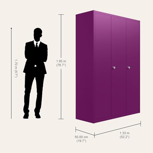 Interio by Godrej Axl 3-Door Steel Almirah - Image 3
